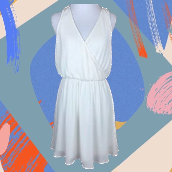 NWT Lush Ivory Cream Open Back Wrap Dress - Picture 1 of 2